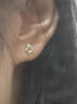 芯奢S999足银星月耳钉女士小众设计拧扣儿童养耳洞免摘耳骨钉耳饰纯银 S999足银星月耳钉一对 实拍图