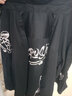 唐号  衬衫男长袖春秋季新款外套宽松港风设计感印花上衣服男休闲衬衣 黑色 M 实拍图