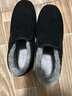 强人加绒保暖冬季男棉鞋条绒款防寒平底休闲男鞋 经典棉布鞋 黑色 42 实拍图