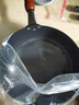阎铁匠章丘炒锅铁锅 炒菜锅无涂层家用不易粘锅圆底轻便炒勺锻打已开锅 32cm黑锅镜面木把带耳3-5人D 32cm 圆底炒锅 实拍图