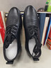 红蜻蜓男鞋内增高秋冬牛皮休闲鞋男商务正装皮鞋男WTA306871Z黑色39 实拍图