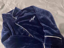 雅鹿睡衣男生秋冬季加绒加厚珊瑚绒男士青少年纯色大码保暖家居服套装 NSCBF-藏青【升级双面法兰绒】 3XL (建议165-185斤) 实拍图