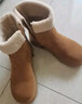 达芙妮真皮雪地靴女鞋冬季2025新款加厚加绒鞋厚底短靴保暖棉鞋女 咖啡色 38 实拍图