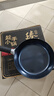 臻三环章丘手工铁锅平底煎锅烤肉煎锅无涂层不易粘锅小平底锅辅食厨具 烤蓝铁把加耳 28cm 实拍图