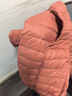 鸭鸭（YAYA）佟丽娅同款秋冬轻薄羽绒服女冬装短款鸭绒轻型薄款女士保暖外套K 嫣红色 2XL (175) 实拍图