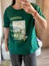 真维斯（Jeanswest）纯棉短袖T恤女2026夏季新款休闲半袖设计感圆领宽松显瘦上衣服 实拍图