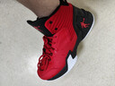 乔丹QIAODAN男鞋磨砺篮球鞋秋季新品高帮皮面减震耐磨球鞋 极光红黑色(高帮革面) 45 实拍图