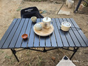 九千谷户外折叠桌便携式野餐桌蛋卷桌碳钢露营黑色长桌椅野营装备2853 实拍图