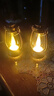 【露营灯】创意复古手提小夜灯网红迷你氛围小马灯桌面摆拍油灯 复古手提小夜灯【金色2个】 实拍图