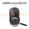 联想（Lenovo） 无线蓝牙双模鼠标 便携办公鼠标 人体工程学设计 适用台式机一体机笔记本平板 Howard黑色 实拍图