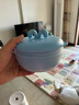 COOKSS婴儿辅食碗恒温注水保温碗316不锈钢宝宝婴幼儿吃饭儿童餐具浅蓝 实拍图