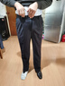 杉杉（FIRS）休闲裤男高腰商务春秋爸爸直筒宽松中老年长裤 藏青 34  实拍图