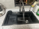 好太太家宝系列厨房水槽小米粒大单槽多功能洗碗洗菜一体盆304不锈钢洗菜池 75*45 【5.0加厚】纳米抗菌 实拍图