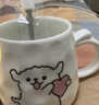 子羞可爱咖啡杯马克杯线条小狗卡通陶瓷水杯ins少女心有意义实用礼品 快乐线条小狗(恒温杯款) 泡沫装+杯子 实拍图