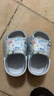 巴布豆儿童拖鞋男童女童洞洞鞋沙滩鞋宝宝凉鞋幼儿凉拖夏季 浅兰新140码 实拍图