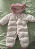 巴拉巴拉童装婴儿羽绒服连体衣宝宝2025新款冬装加厚保暖哈衣爬服萌趣造型 粉色小猫-白鸭绒 90 cm-充绒量93g 实拍图