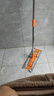 太太乐平板拖把不锈钢旋转伸缩杆木地板吸水清洁布拖布墩布尘推地板拖把 橘色平拖【共3块布+1个刀刮】 实拍图