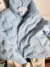 dickies羽绒服 全身压印印花羽绒服 保暖外套上衣DK010807 浅灰蓝 M 充绒量:160g 实拍图