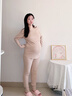 爱宝适孕妇秋冬秋衣秋裤月子服德绒保暖套装产妇喂奶哺乳衣卡其XL码M461 实拍图