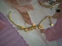 老庙黄金项链足金肖邦链素链女款锁骨链送女友老婆妈妈节日礼物 约5.5g 实拍图