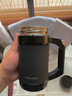 富光办公保温杯商务水杯子带把手带滤网茶杯304不锈钢水杯壶黑色500ml 实拍图