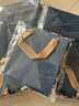 NVV深蓝色礼品袋手提袋 牛皮纸袋烟酒茶叶包装袋字 竖版商务伴手礼袋5个装26*12*31cm 实拍图