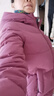 坦博尔羽绒服女蓄热科技冬季宽松短款加厚保暖连帽中老女装外套TD236356 粉黛红 S (160) 实拍图