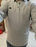 恒源祥长袖T恤男士纯色翻领含桑蚕丝体恤百搭上衣HJ151 中灰 180/96A  实拍图