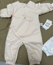 童泰新生婴儿衣服连体衣夹棉秋冬季0-6月初生宝宝纯棉加厚哈衣爬服 黄色暖阳 59cm (建议1-3个月身高55-60cm) 实拍图