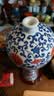 景德镇陶瓷器仿古中式青花瓷缠枝花瓶工艺品客厅摆件家居酒柜玄关书房电视柜办公室博古架茶室装饰品瓷瓶摆设 仿古青花缠枝莲釉里红美人醉（配木质旋转底座） 实拍图