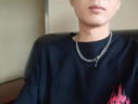 BJYL项链男士潮流嘻哈风男生锁骨链简约百搭吊坠男款钛钢卫衣配饰链子 实拍图