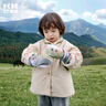 Kocotreekk树儿童手套保暖加绒防水幼童连指手套玩雪手套冬季卡通云雾灰S 实拍图