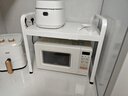 京东京造 微波炉置物架可伸缩架烤箱台面收纳架厨房烹饪器具[双层白色] 实拍图