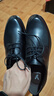 意尔康男鞋 牛皮休闲皮鞋男春秋季新款舒适轻便平跟低帮爸爸鞋子男 黑色 42 实拍图