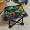 车载椅户外折叠椅马扎折叠凳子钓鱼高铁旅行野营排队神器露营椅子 蓝色树叶-折叠小平凳 实拍图