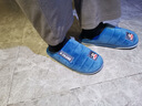 大嘴猴（paul frank）棉拖鞋男士秋冬季室内家居拖鞋毛绒保暖厚底棉鞋男款深蓝280PF607 实拍图