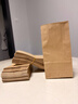 乐三好 通用方底牛皮纸袋 外卖打包袋面包袋炸鸡袋 非防油17*9*5.5cm(100个) 实拍图