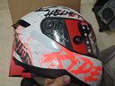 LS2情侣摩托车头盔男女机车赛车四季全盔儿童盔防雾大尾翼802 特白/桔摩擦 3XL(建议59-61头围) 实拍图