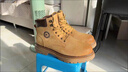 骆驼（CAMEL）【王俊凯同款】加绒马丁靴男鞋秋冬新款大黄靴女户外工装登山靴子 GE122W7757T 金黄色（男款） 44 实拍图