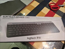 罗技（Logitech）K580无线蓝牙超薄静音键盘 办公键盘笔记本电脑手机Mac平板ipad键盘双模外接键盘薄膜便携多屏家用 超薄键盘-星空灰 实拍图