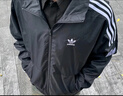 adidas休闲简约三条纹梭织立领夹克外套男装秋季阿迪达斯三叶草   黑色（推荐选大一码）   M 实拍图