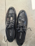 百丽男鞋2025商务正装休闲增高软底真皮鞋 黑色A2248（布洛克款） 40 实拍图
