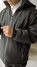 罗蒙（ROMON）夹克男士外套秋冬季潮流时青年商务休闲连帽男装2186黑色加绒4XL 实拍图