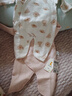 童泰婴儿连体衣秋冬季纯棉保暖新生儿衣服宝宝蝴蝶哈衣爬服粉色59cm 实拍图