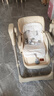 小主早安（BeBeMorning）宝宝餐椅电动摇摇椅二合一婴儿儿童哄睡便携餐桌椅子豪华款卡其色 实拍图