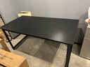 馨美凯电脑桌台式家用简易书桌办公桌简约现代工作台租房卧室学习写字桌 【单桌1.6cm厚桌面】黑架+碳纤色 长160cm*宽80cm*高74cm 实拍图