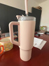 小米吸管保温杯 大容量冰霸杯 巨无霸水杯 316L不锈钢保冷杯 1L樱花粉 实拍图