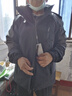 罗蒙（ROMON）高端户外冲锋衣男三合一春秋连帽薄外套保暖可拆卸内胆夹克爸爸装 3212黑灰【三合一】 厚款 R120 均码 175  (建议110-125斤) 实拍图