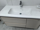 九牧莨田系列浴室柜陶瓷一体盆卫生间蜂窝铝合金洗手洗脸洗漱台面盆组合柜 100CM全封智能镜柜+陶瓷一体盆 送货上门包安装 实拍图
