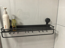 浴室置物架卫生间免打孔吸盘式毛巾架厕所洗漱台洗澡间墙上收纳架 60cm单层-带杆带勾【掉落包赔】 实拍图